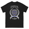 T-shirt Ardèche noir - Français par obligation, Ardéchois par cœur
