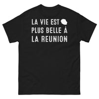 Thumbnail for T-shirt La Réunion noir - La vie est plus belle à La Réunion