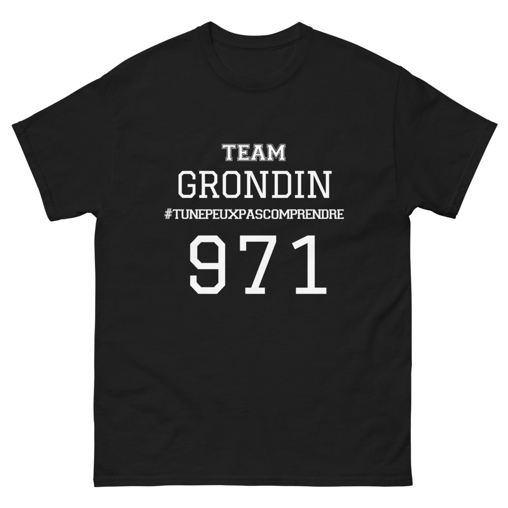 T-shirt La Réunion noir - Team Grondin, souvenir inoubliable