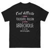 T-shirt Ardèche noir - Toujours raison avec humour