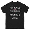 T-shirt Mayenne noir - Gérer toujours raison avec humour