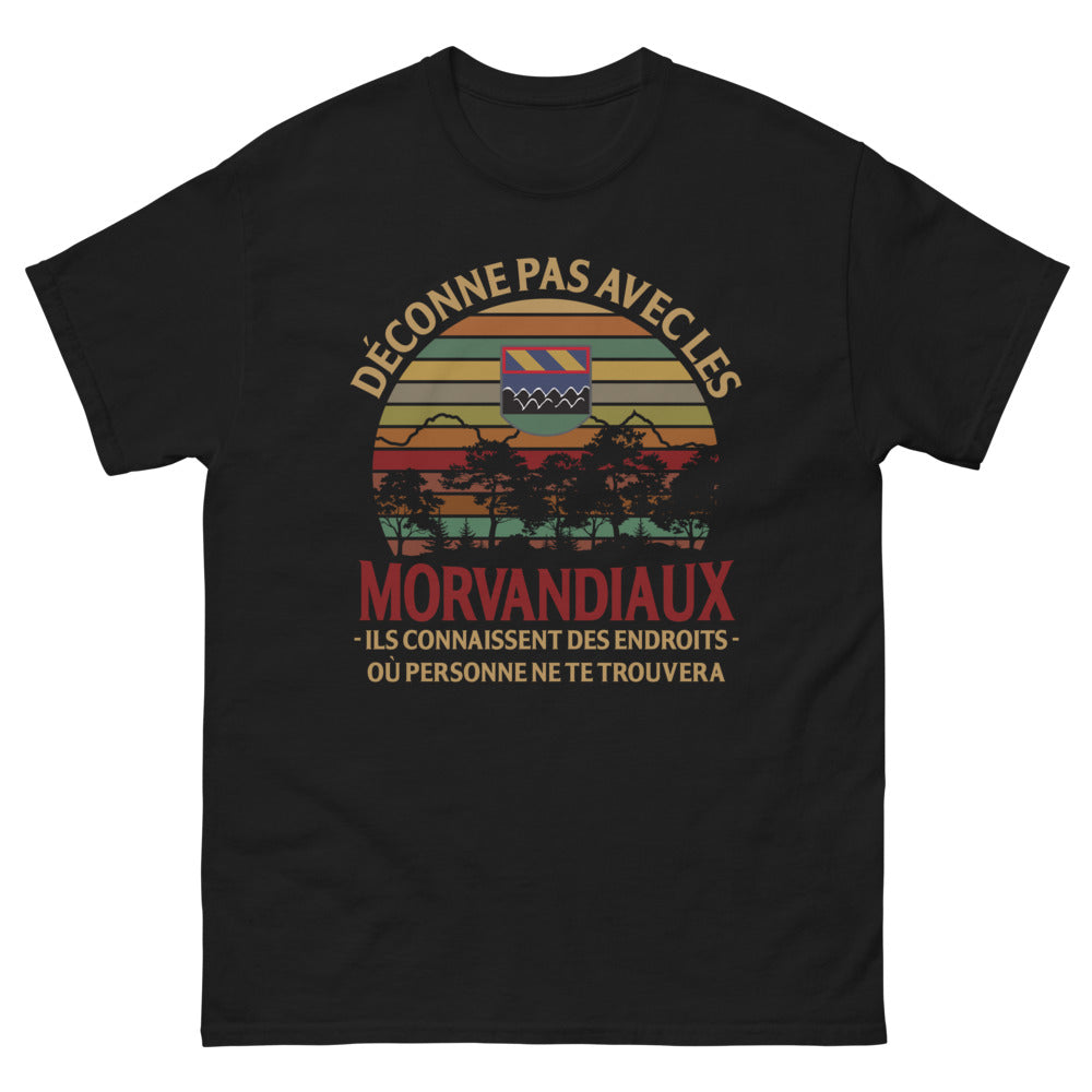 T-shirt Morvan noir - Déconne pas avec les Morvandiaux