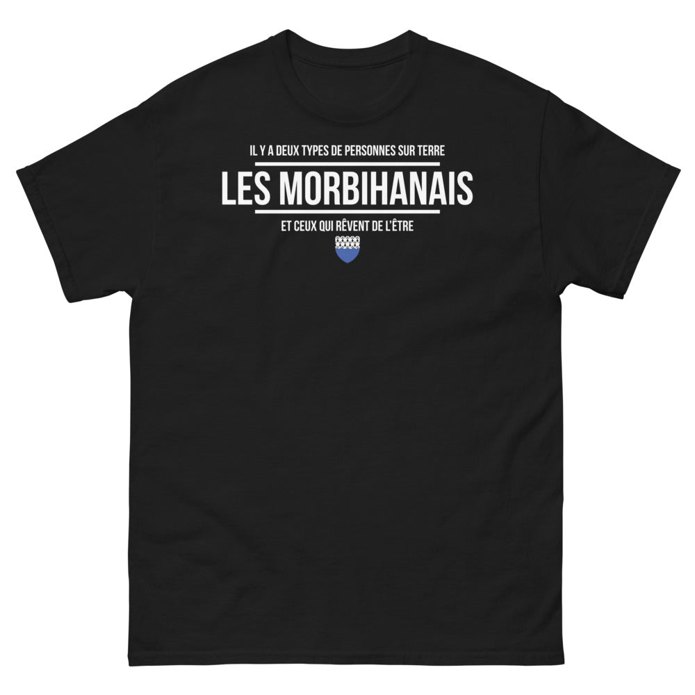 T-shirt Morbihan noir - Deux types de personnes sur terre