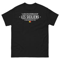 Thumbnail for T-shirt Siciliens noir - Les Siciliens et ceux qui rêvent d'être