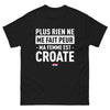 T-shirt Croatie noir - Rien ne me fait peur, ma femme est Croate