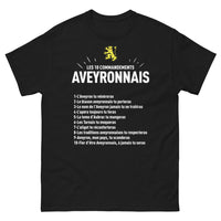 Thumbnail for T-shirt Aveyron noir - Les 10 commandements régionaux
