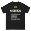 T-shirt Ardèche noir - Les 10 Commandements amusants
