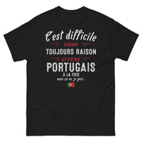 Thumbnail for T-shirt Portugal noir - C'est dur d'avoir raison