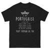 T-shirt Portugal noir - Douceur et tempérament de feu