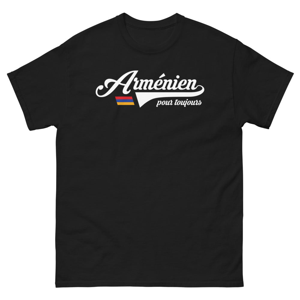 T-shirt Arménien noir - hommage chaleureux à la culture