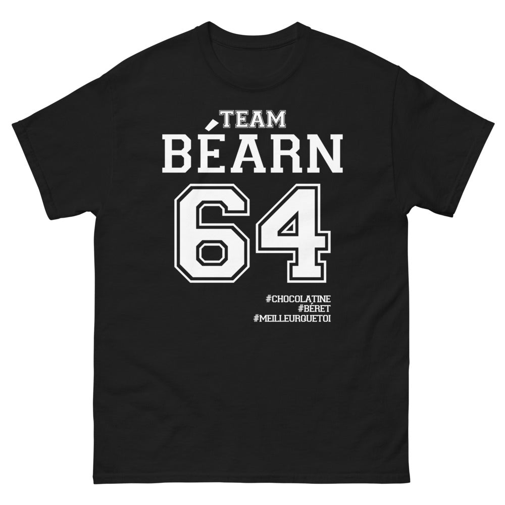 T-shirt Béarn noir - Chocolatine et béret humoristique