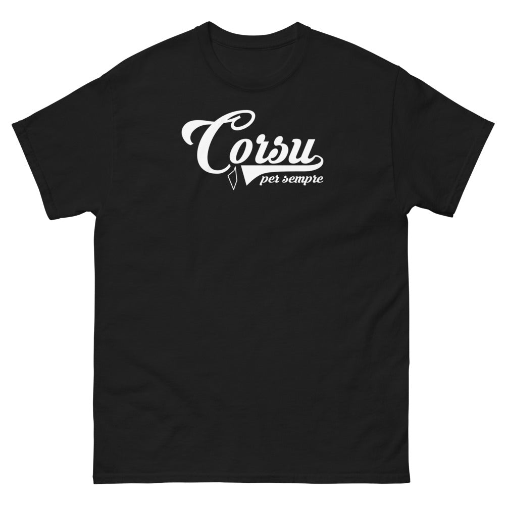 T-shirt Corsica nero - Corsu Per Sempre con humor