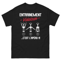 Thumbnail for T-shirt Valais noir - C'est l'apéro ! design convivial