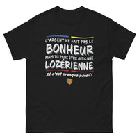 Thumbnail for T-shirt Lozère noir - L'argent ne fait pas le bonheur