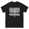 T-shirt Pologne noir - Plus rien ne me fait peur, ma femme est polonaise