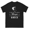 T-shirt Grèce noir - Pas besoin de thérapie, juste de Grèce