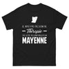 T-shirt Mayenne noir - Je n'ai pas besoin de thérapie, amour local