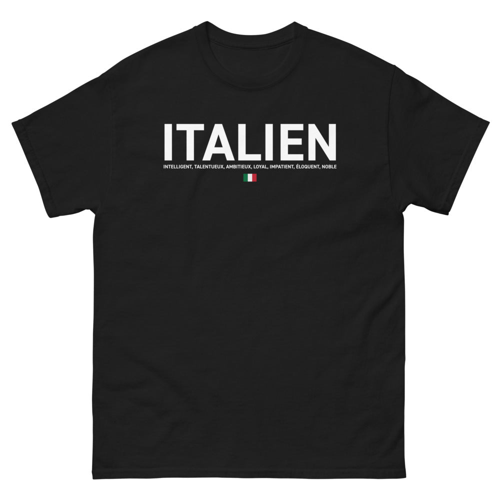 T-shirt Italie noir - Intelligent et noble