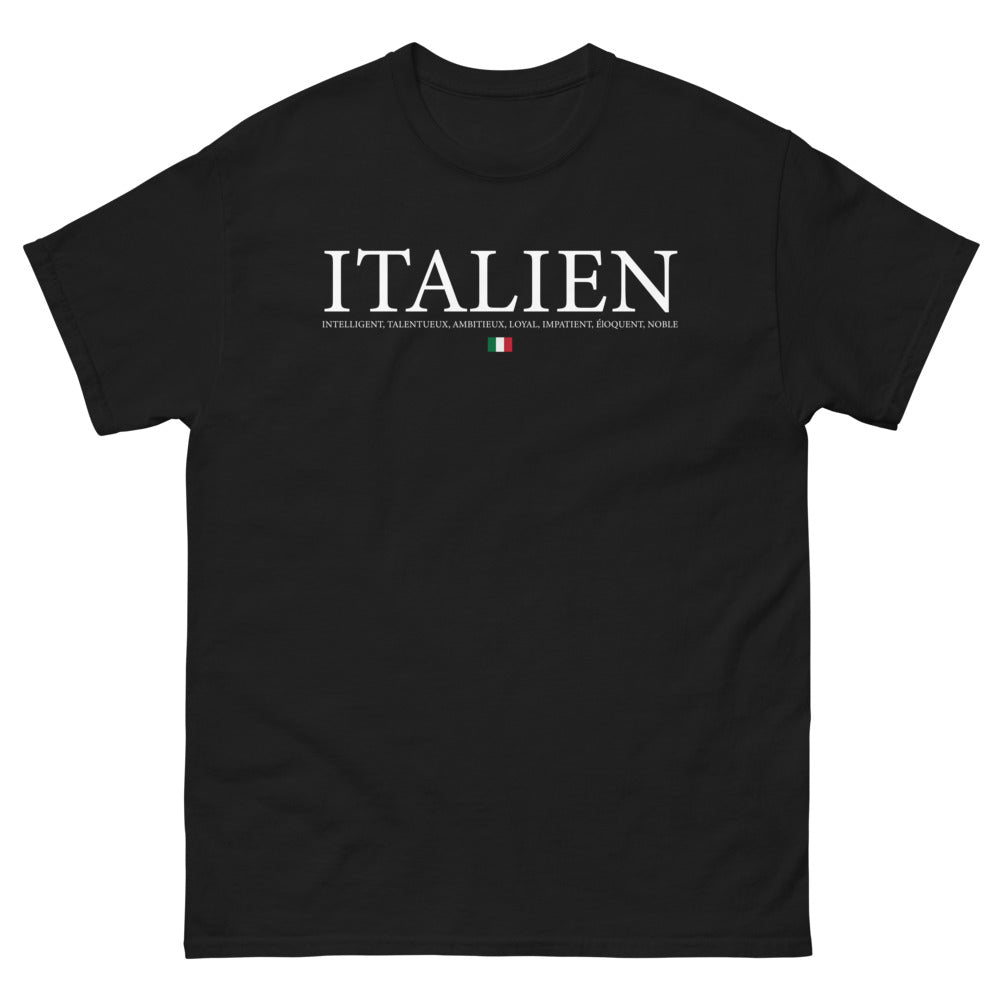 T-shirt Italie noir - Intelligent et Éloquent