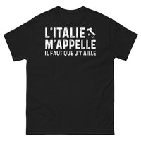 Thumbnail for T-shirt Italie noir - L'Italie m'appelle, il faut que j'y aille