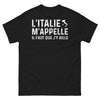 T-shirt Italie noir - L'Italie m'appelle, il faut que j'y aille