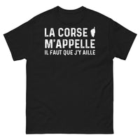 Thumbnail for T-shirt Corse noir - La Corse m'appelle, il faut que j'y aille