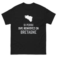 Thumbnail for T-shirt Bretagne noir - Si perdu, svp renvoyez en Bretagne