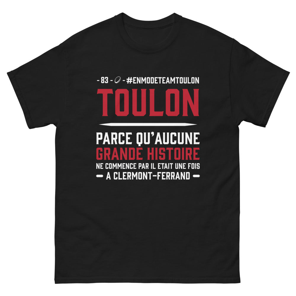 T-shirt Toulon noir - Humour local sur Clermont-Ferrand