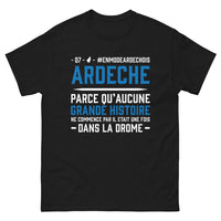 Thumbnail for T-shirt Ardèche noir - Les grandes histoires commencent ici