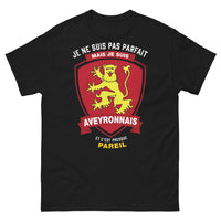 Thumbnail for T-shirt Aveyronnais noir - Je ne suis pas parfait, mais je suis Aveyronnais