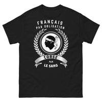 Thumbnail for T-shirt Corse noir - Français par obligation, texte humoristique