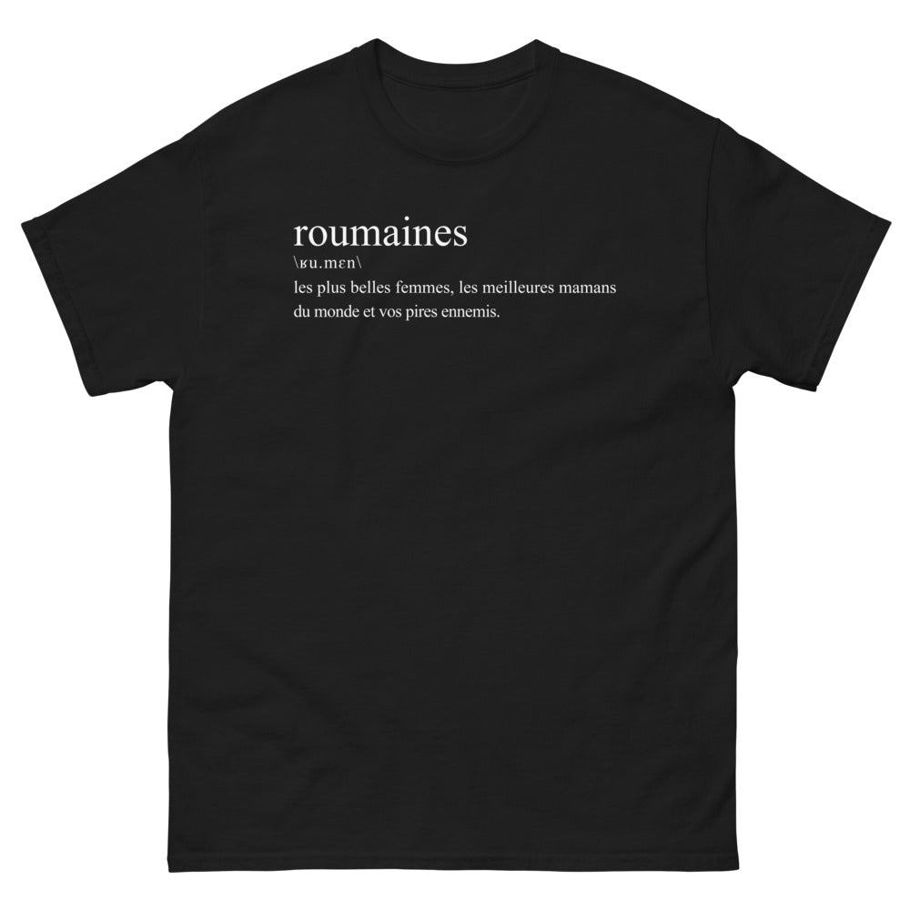 T-shirt Roumaines noir - Les plus belles femmes du monde