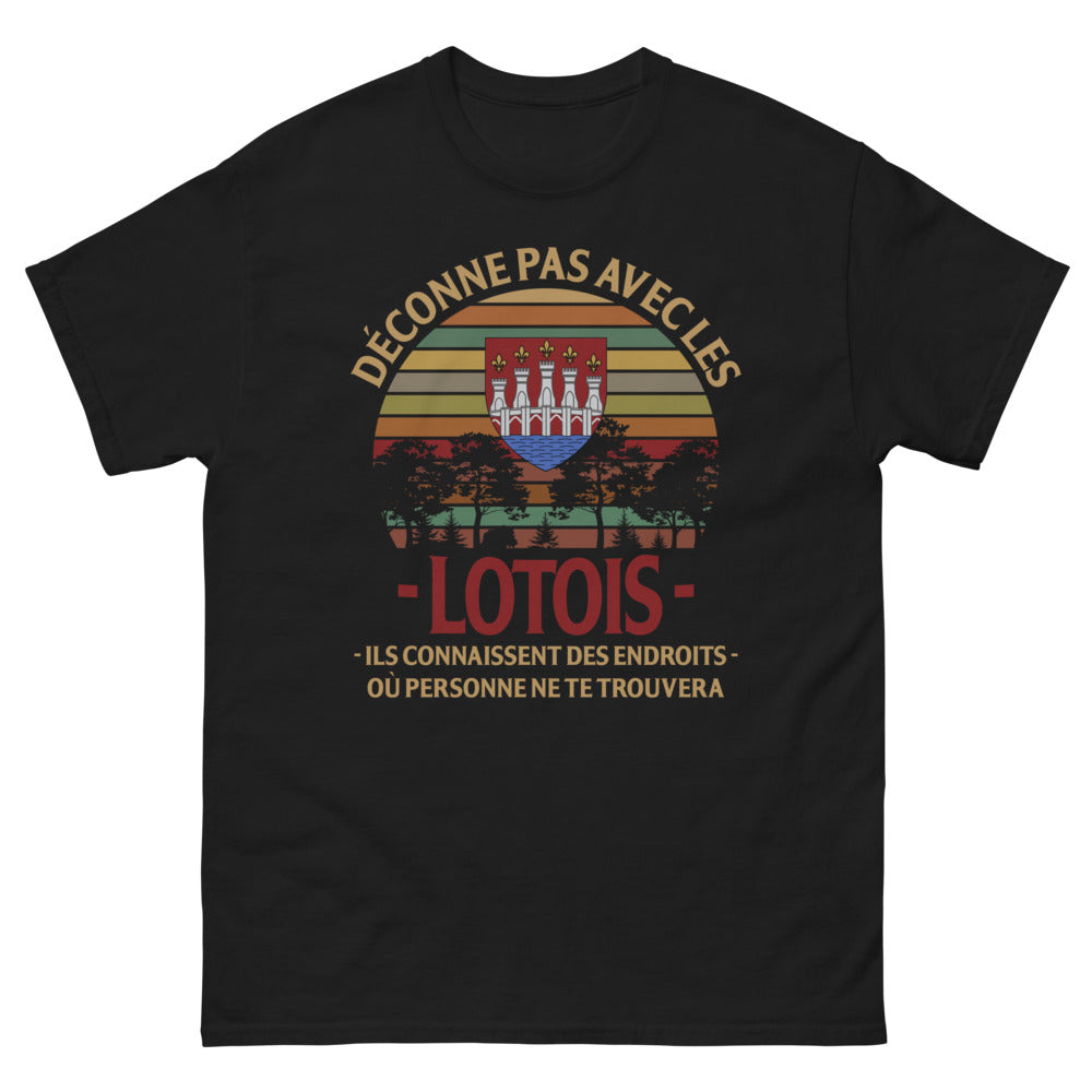 T-shirt Lot noir - Déconne pas avec le Lot