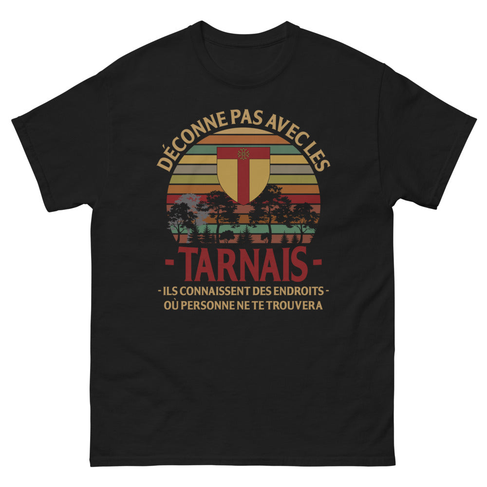 T-shirt Tarn noir - Déconne pas avec les Tarnais