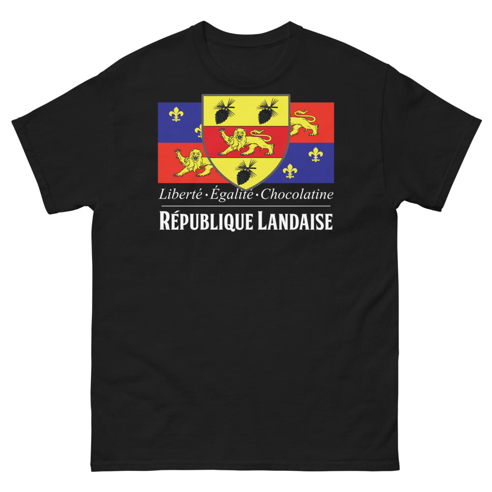 T-shirt Landes noir - Liberté Égalité Chocolatine