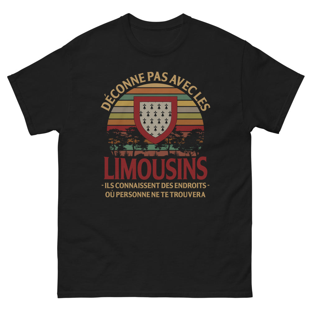 T-shirt Limousin noir - Ne déconne pas avec les Limousins