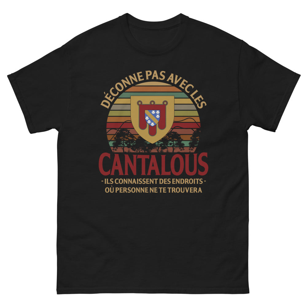 T-shirt Cantal noir - Déconne pas avec les Cantalous