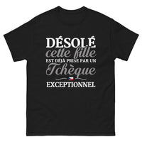 Thumbnail for T-shirt humour Tchèque noir - Désolé, cette fille est déjà prise
