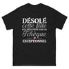 T-shirt humour Tchèque noir - Désolé, cette fille est déjà prise