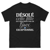 T-shirt humour grec noir - Désolée, cette fille est déjà prise
