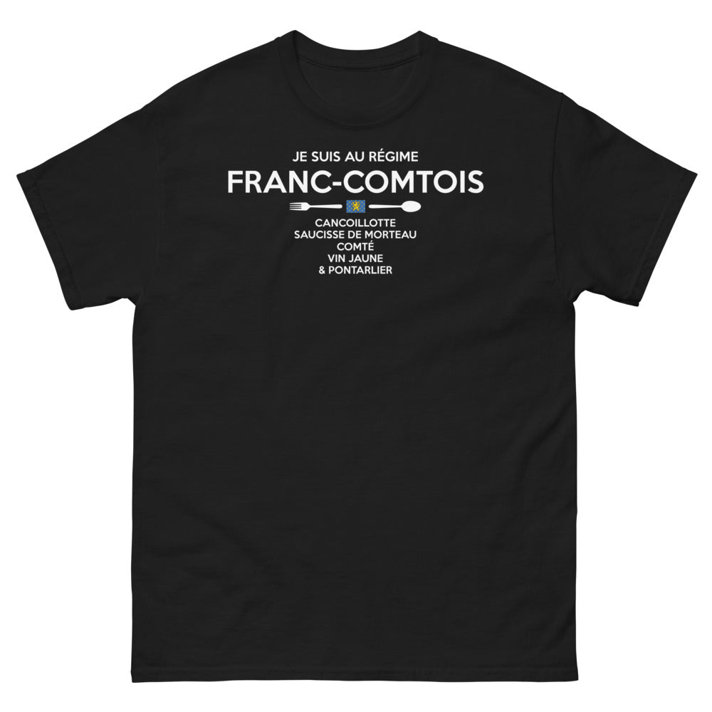 T-shirt Franc-Comtois noir - Je Suis Au Régime