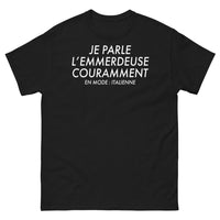 Thumbnail for T-shirt Italie noir - Je parle l'emmerdeuse couramment