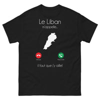 Thumbnail for T-shirt Liban noir - Le Liban m'appelle, il faut que j'y aille