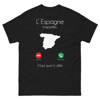 Thumbnail for T-shirt Espagne noir - L'Espagne m'appelle, il faut que j'y aille