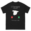 T-shirt Espagne noir - L'Espagne m'appelle, il faut que j'y aille