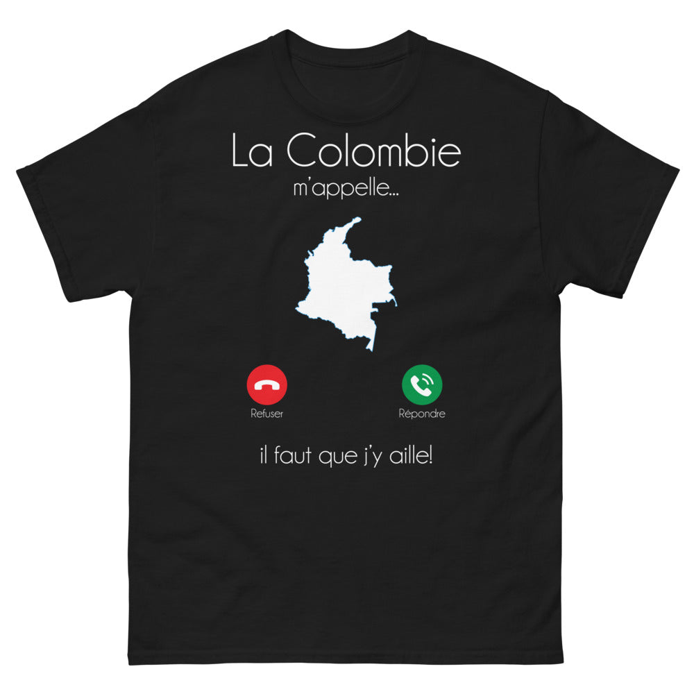 T-shirt Colombie noir - Il faut que j'y aille