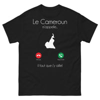 Thumbnail for T-shirt Cameroun noir - Le Cameroun m'appelle, il faut que j'y aille!