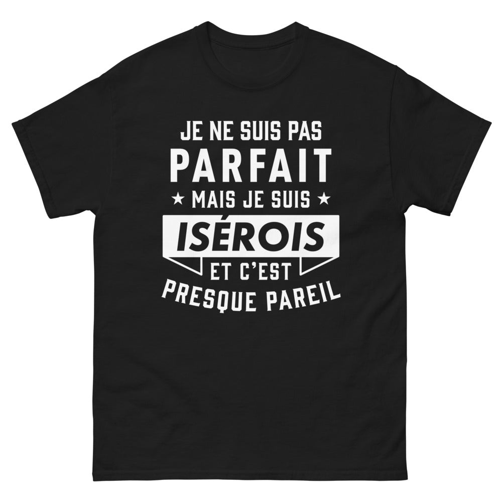 T-shirt Isérois noir - Fier de mes racines !