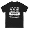 T-shirt Gers noir - Je ne suis pas parfait mais je suis gersois