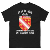 Thumbnail for T-shirt Alsacien noir - Et le 8e jour, Dieu créa les Alsaciens